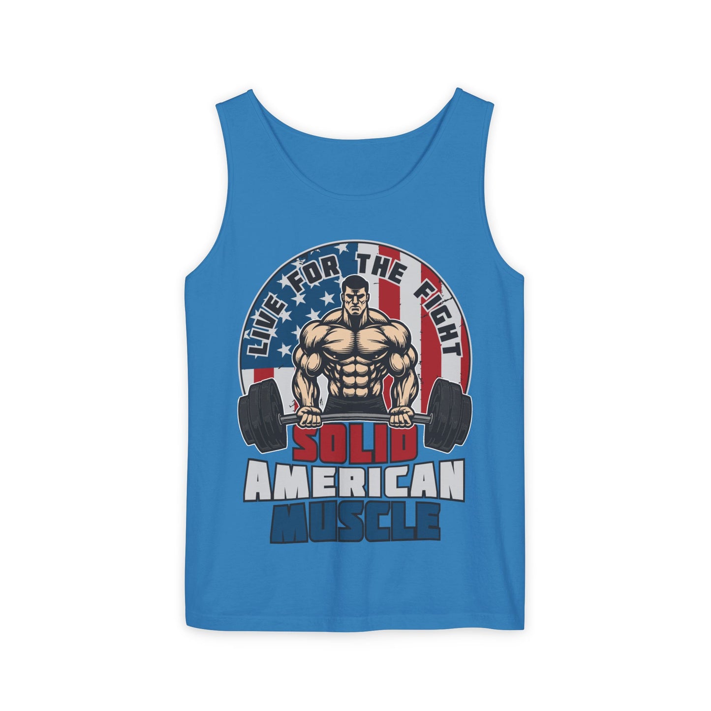 Solid American Muscle - Live For The Fight - Logo - Tank Top