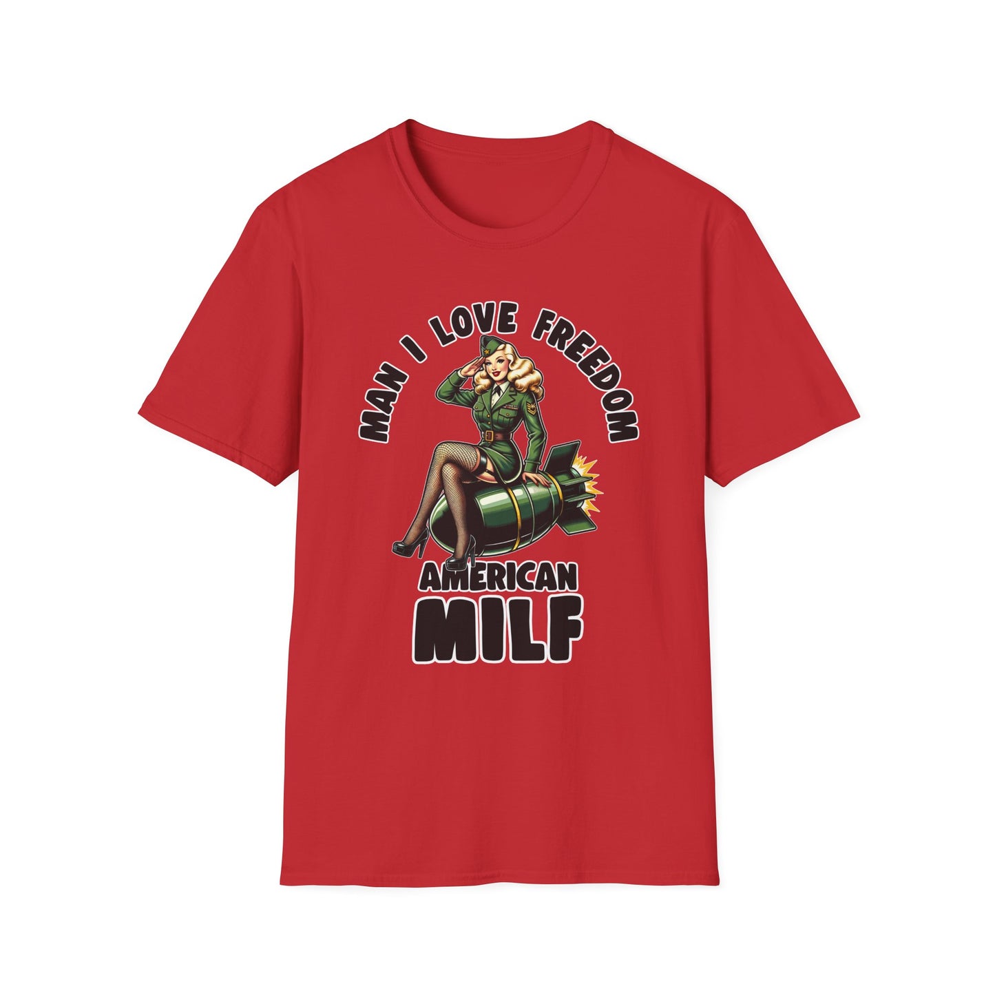 Patriot Collection - Man I Love Freedom - American MILF Pinup T-Shirt