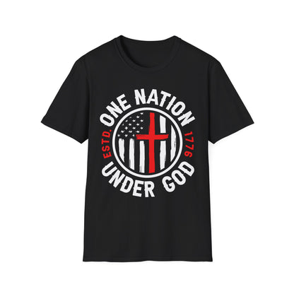 Patriot Collection - One Nation Under God - Christian Cross - T-Shirt
