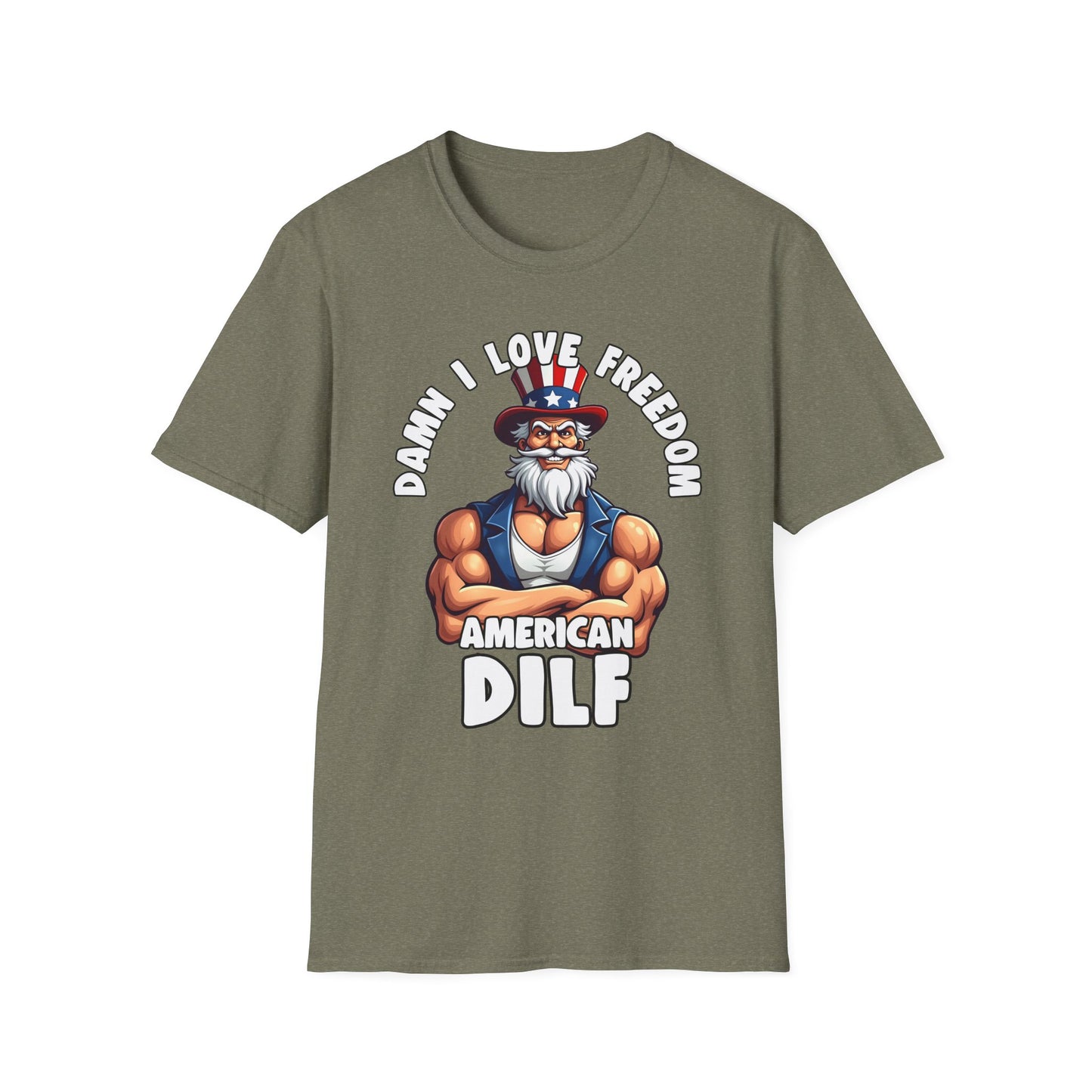 Patriot Collection - Damn I Love Freedom - American DILF - Uncle Sam T-Shirt