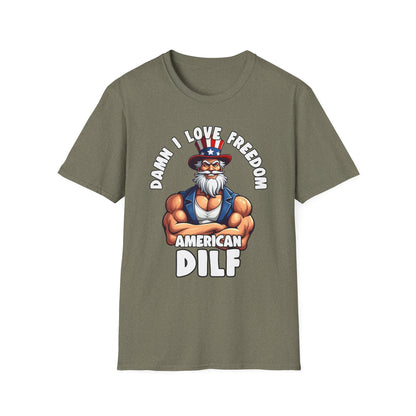 Patriot Collection - Damn I Love Freedom - American DILF - Uncle Sam T-Shirt
