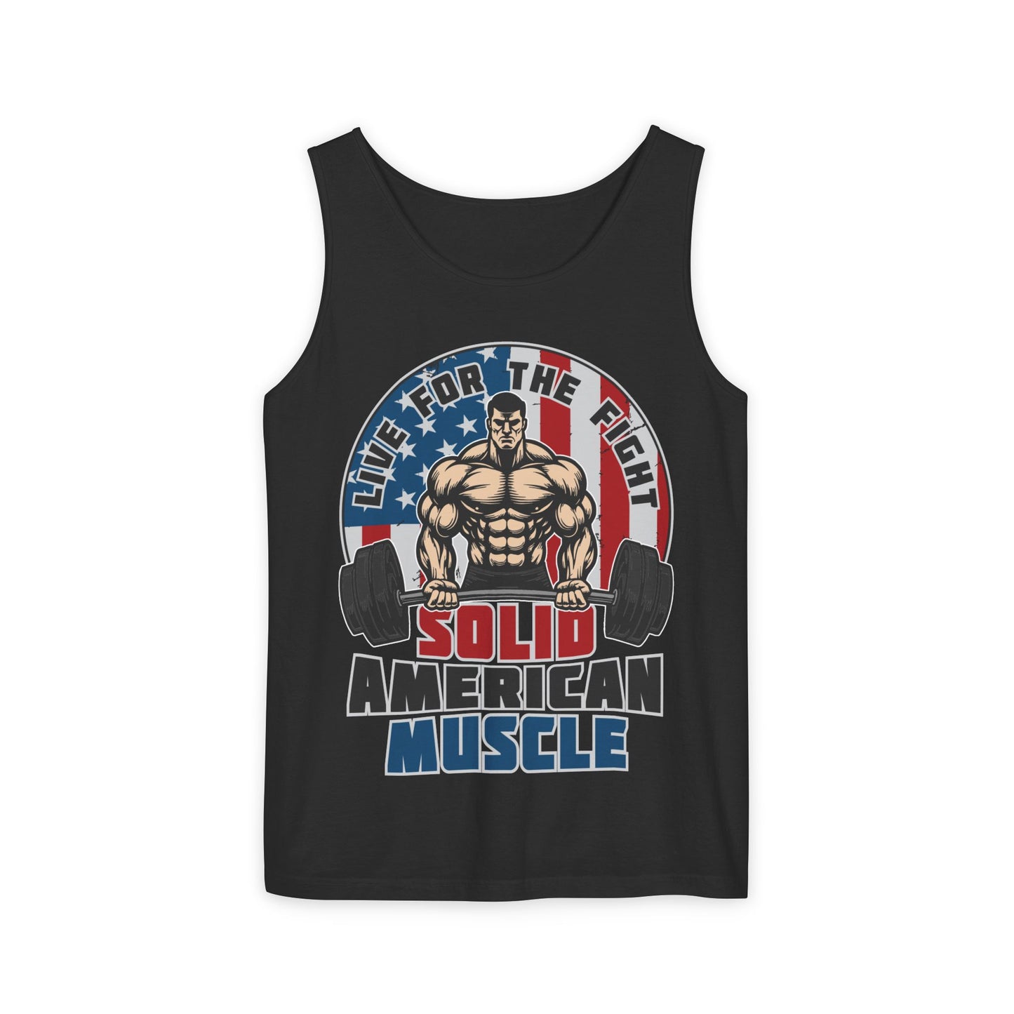 Solid American Muscle - Live For The Fight - Logo - Tank Top