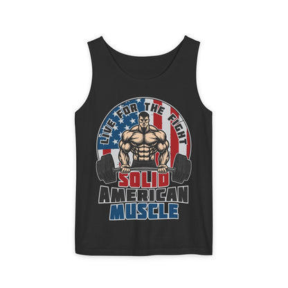 Solid American Muscle - Live For The Fight - Logo - Tank Top
