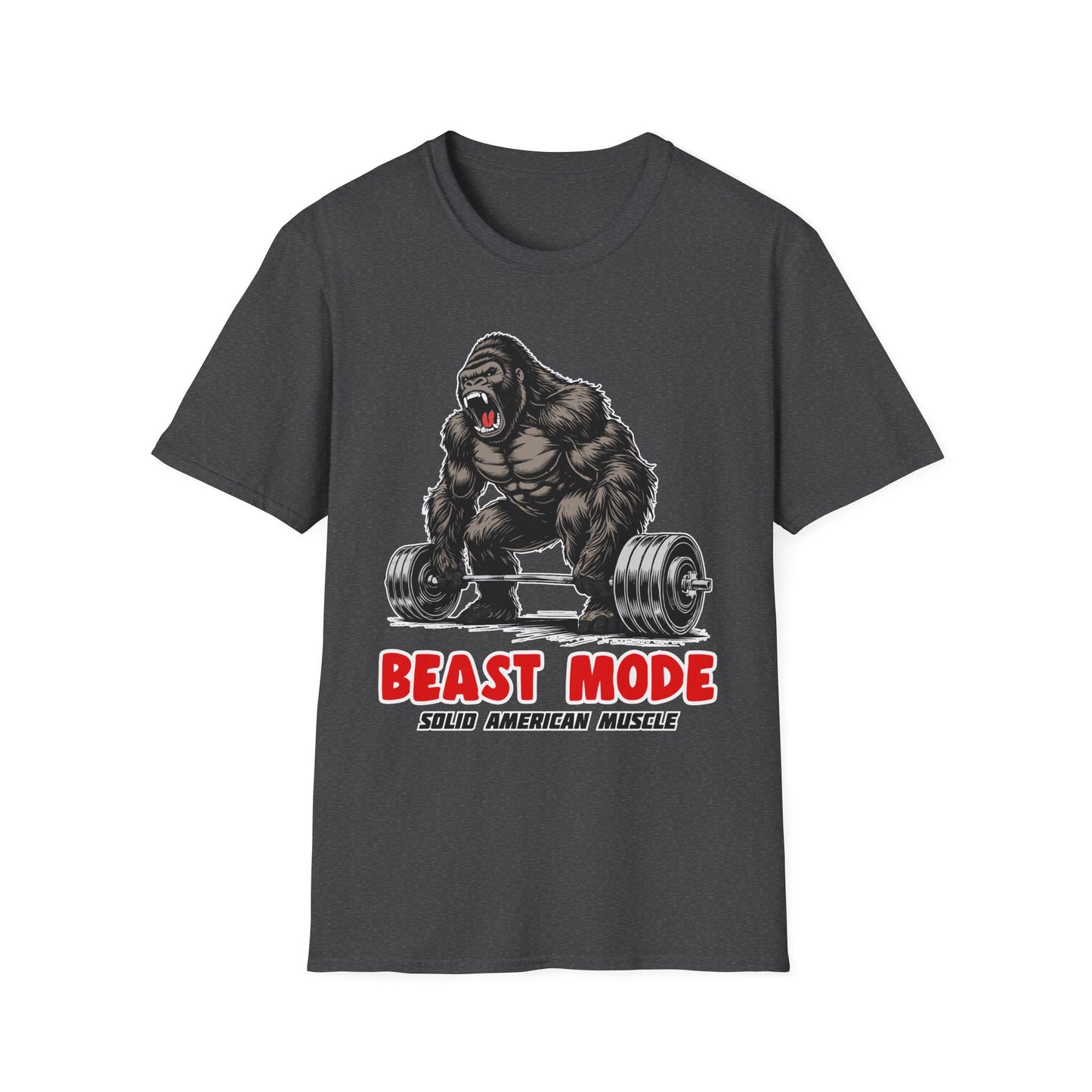 Solid American Muscle - Beast Mode - Silverback Gorilla T-Shirt