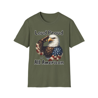 Patriot Collection - Loud Proud and All American - USA Eagle - T-Shirt
