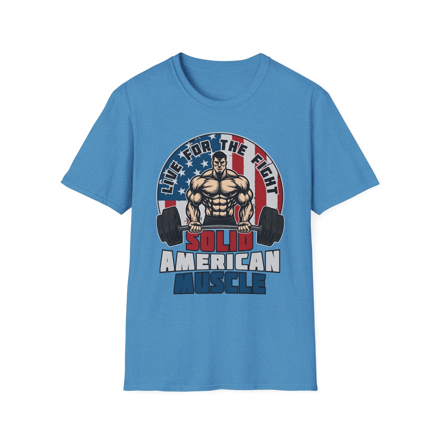 Solid American Muscle - Live for the Fight - Logo T-Shirt