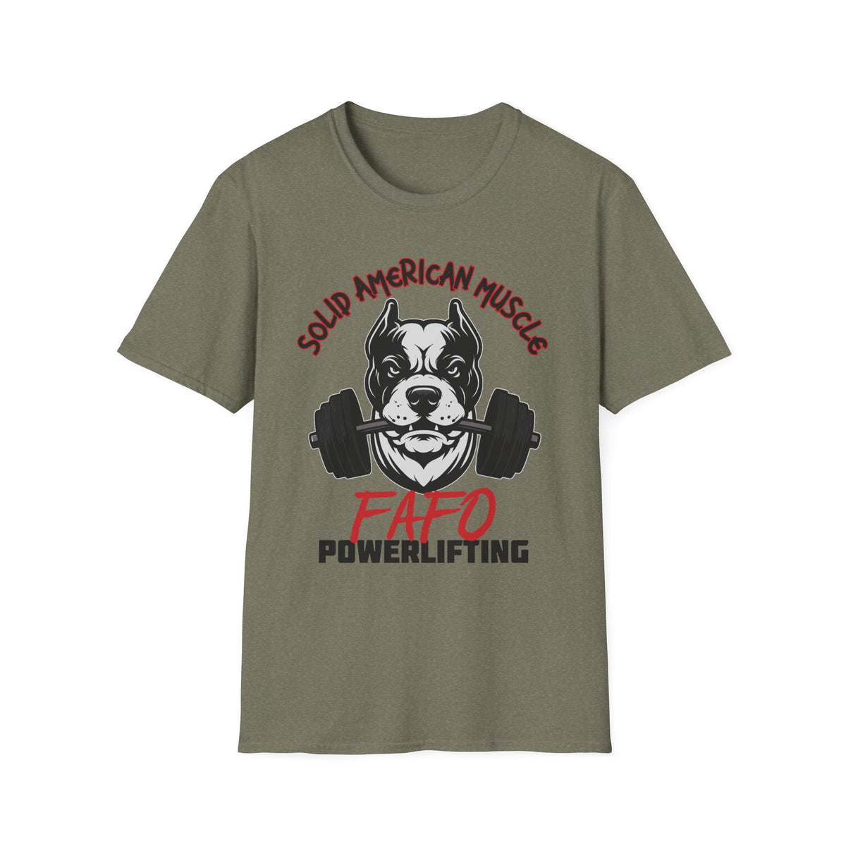 Solid American Muscle - FAFO Powerlifting - Mad Dog T-Shirt