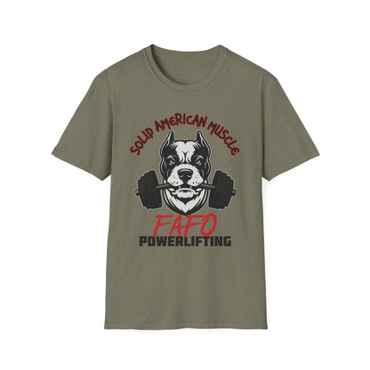 Solid American Muscle - FAFO Powerlifting - Mad Dog T-Shirt