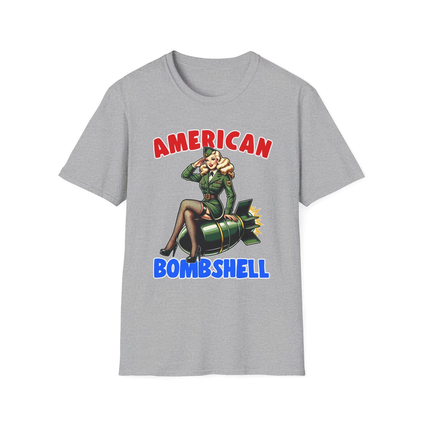 Patriot Collection - American Bombshell - Retro Military Style - T-Shirt