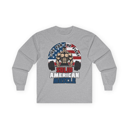 Solid American Muscle - Live for the Fight - Logo Long Sleeve T-Shirt