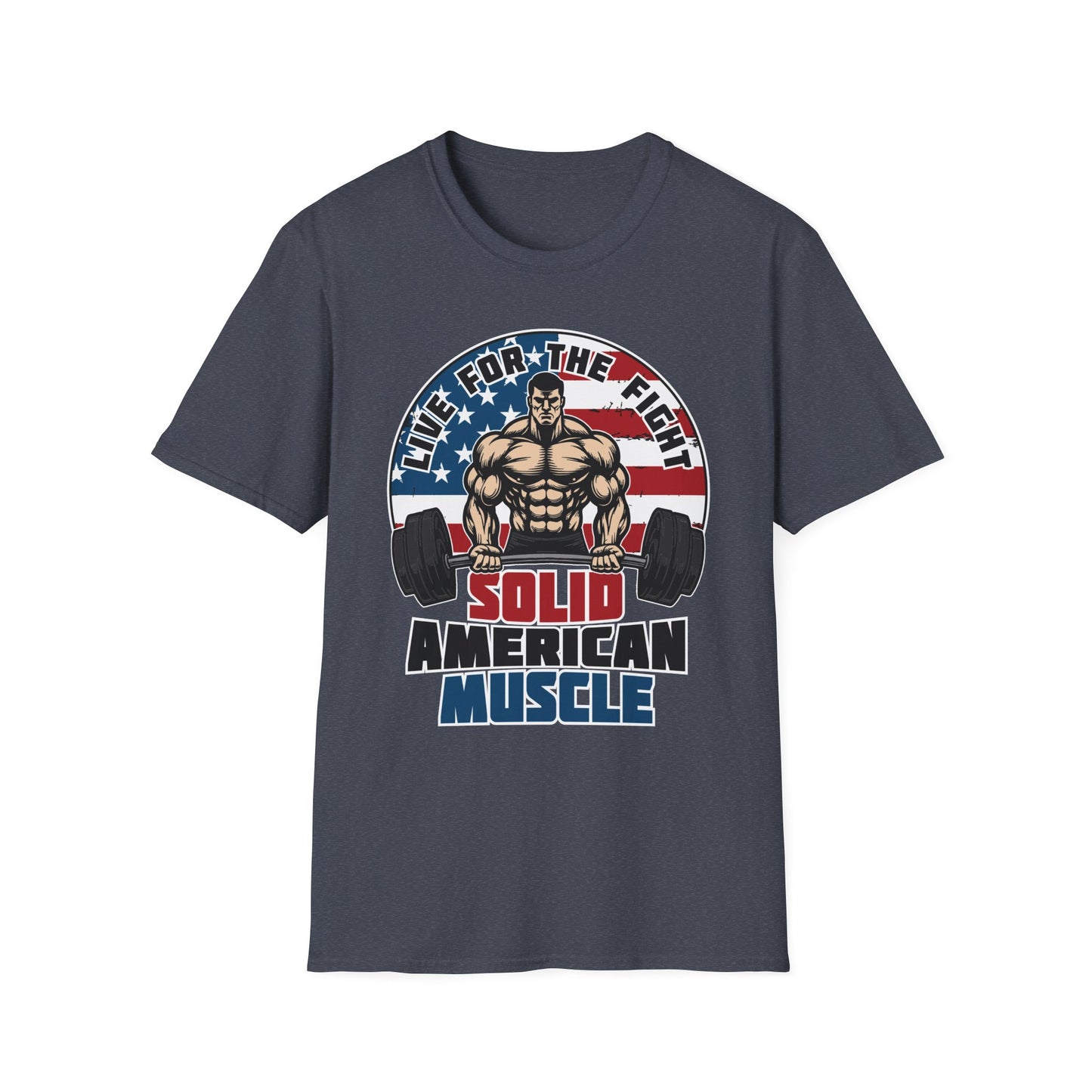 Solid American Muscle - Live for the Fight - Logo T-Shirt