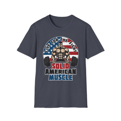 Solid American Muscle - Live for the Fight - Logo T-Shirt