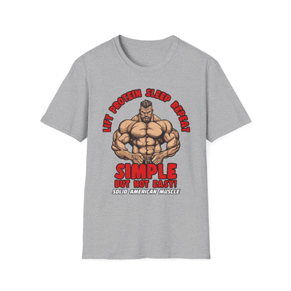 Solid American Muscle - Simple But Not Easy T-Shirt