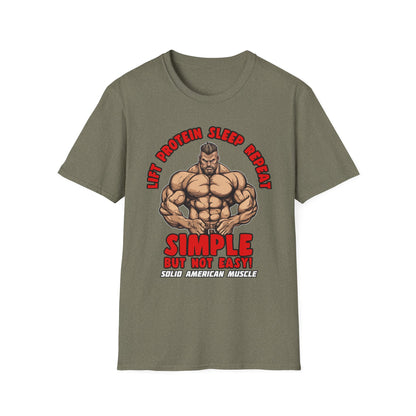 Solid American Muscle - Simple But Not Easy T-Shirt