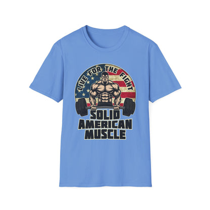 Solid American Muscle - Live for the Fight - Rustic Logo T-Shirt