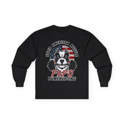 Solid American Muscle - FAFO Powerlifting - Mad Dog - Long Sleeve T-Shirt