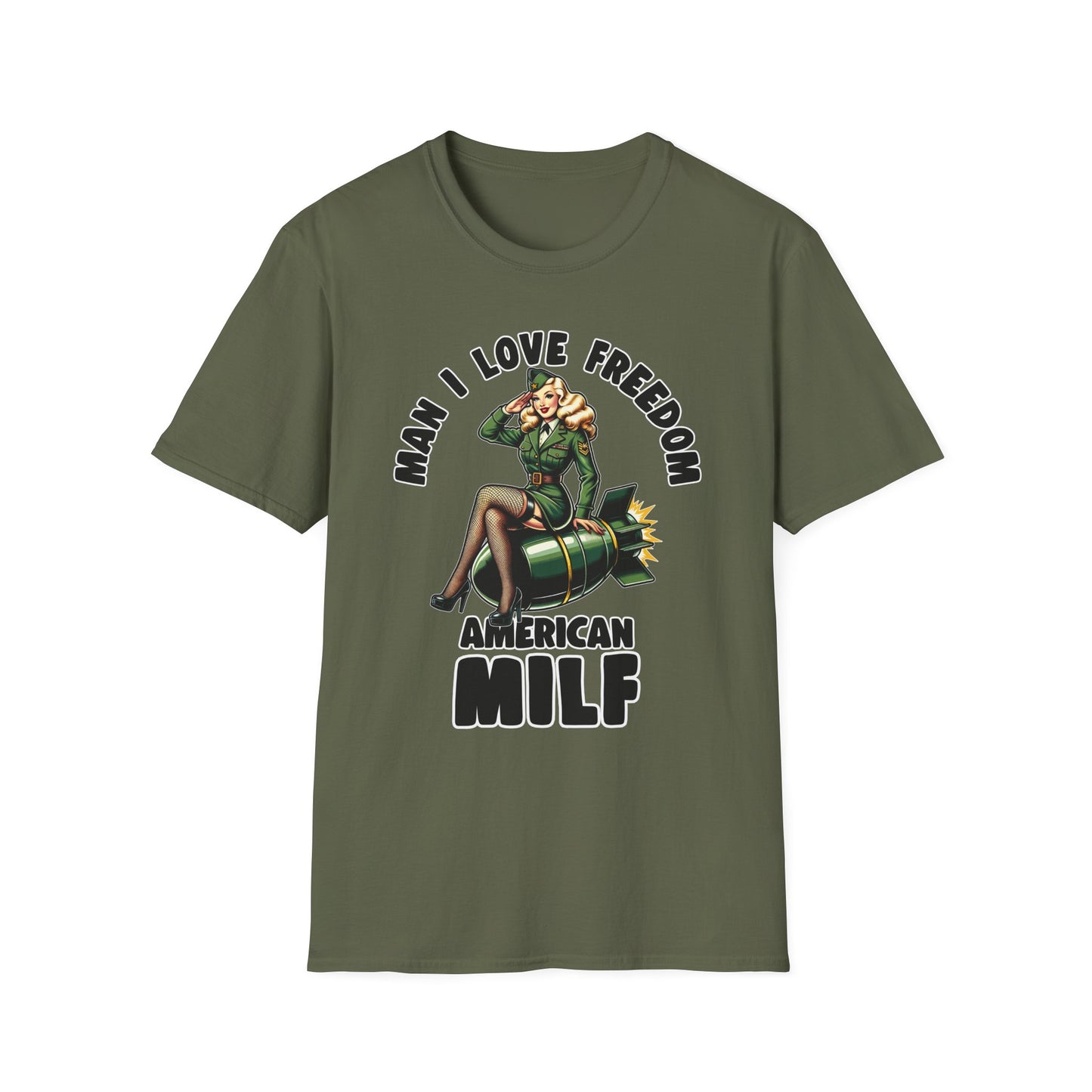 Patriot Collection - Man I Love Freedom - American MILF Pinup T-Shirt