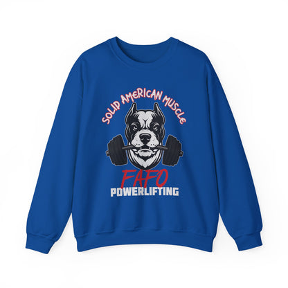 Solid American Muscle - FAFO Powerlifting - Mad Dog Sweatshirt