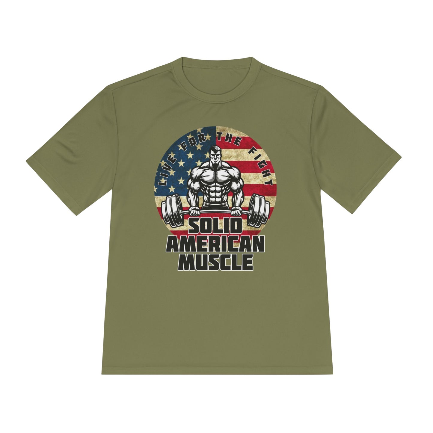 Solid American Muscle - Logo Moisture Wicking Sport-Tek T-Shirt