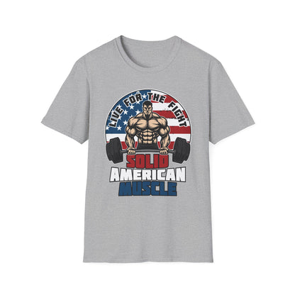 Solid American Muscle - Live for the Fight - Logo T-Shirt