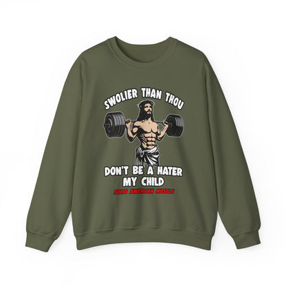 Solid American Muscle - Swolier Than Thou - Lifting Jesus - Sweatshirt