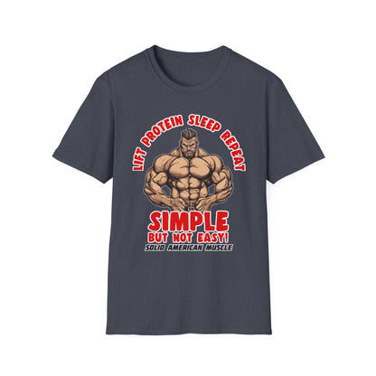 Solid American Muscle - Simple But Not Easy T-Shirt