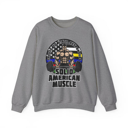 Solid American Muscle - Salute to First Responders - Logo T-Shirt