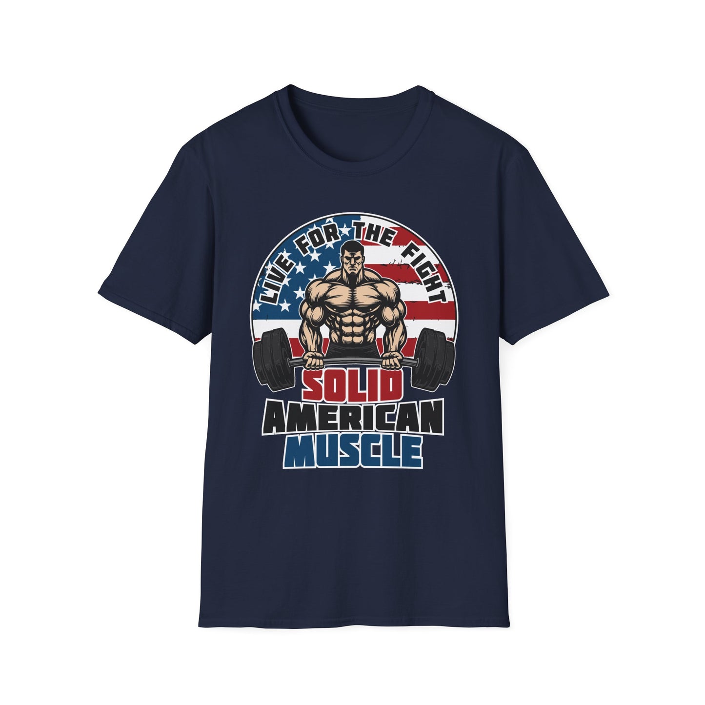 Solid American Muscle - Live for the Fight - Logo T-Shirt