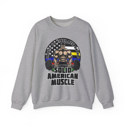 Solid American Muscle - Salute to First Responders - Logo T-Shirt