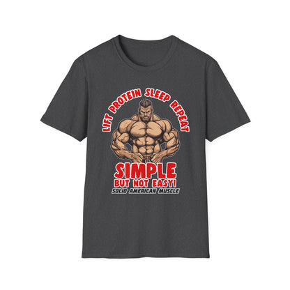 Solid American Muscle - Simple But Not Easy T-Shirt