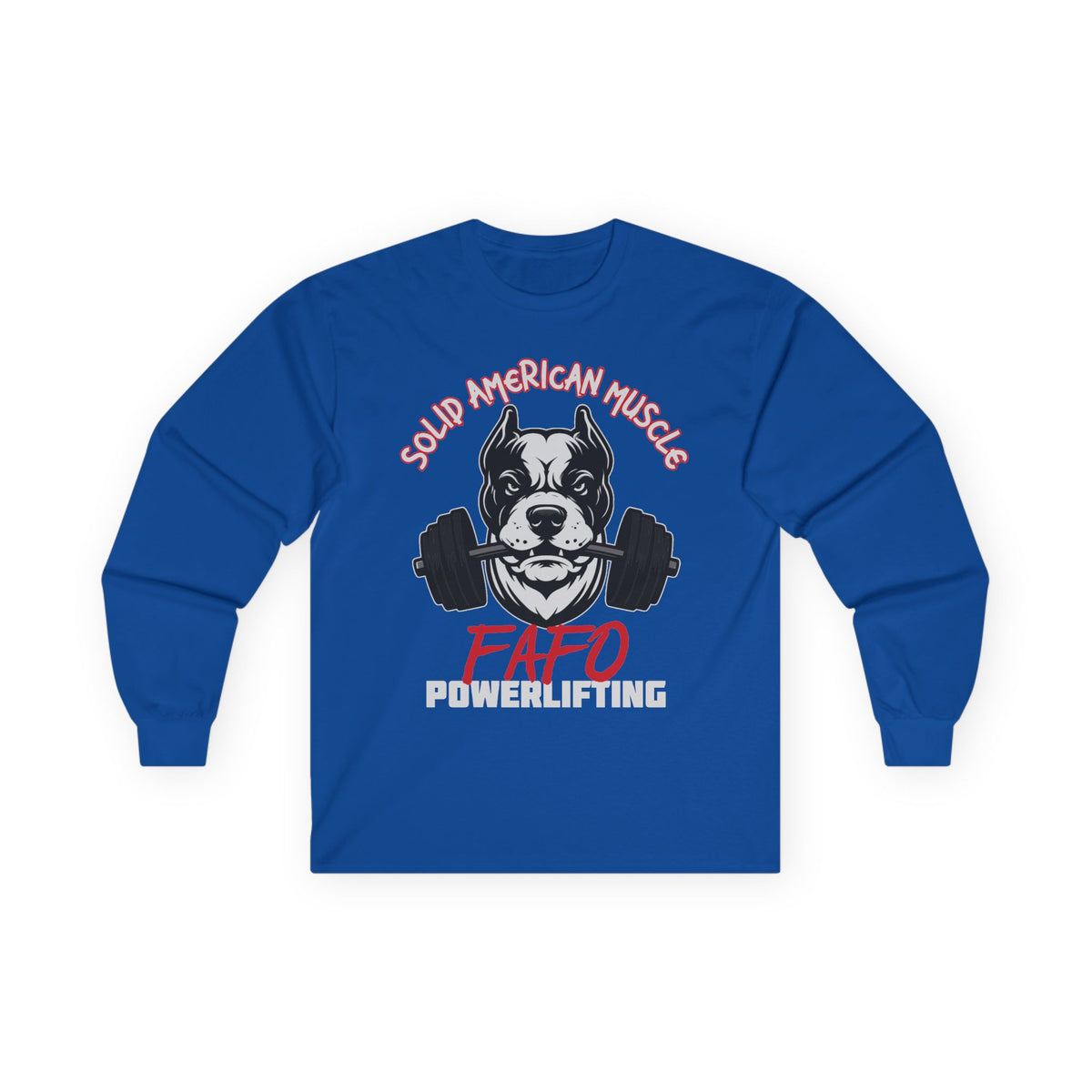 Solid American Muscle - FAFO Powerlifting - Mad Dog - Long Sleeve T-Shirt