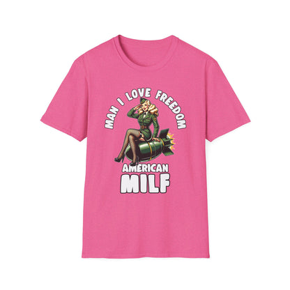 Patriot Collection - Man I Love Freedom - American MILF Pinup T-Shirt