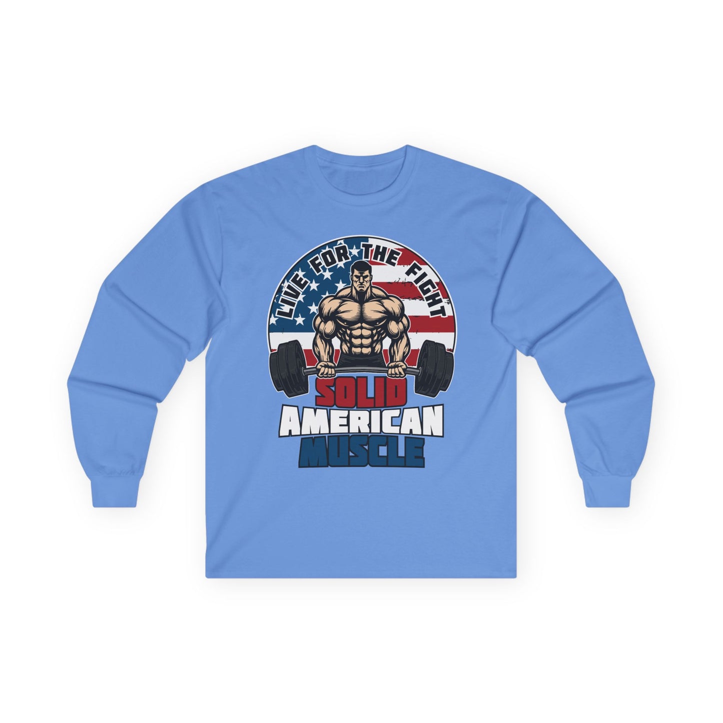 Solid American Muscle - Live for the Fight - Logo Long Sleeve T-Shirt