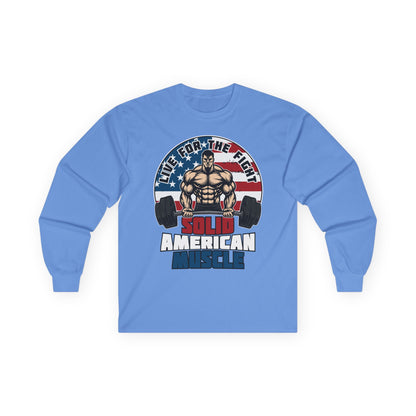 Solid American Muscle - Live for the Fight - Logo Long Sleeve T-Shirt