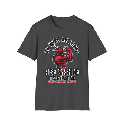 Solid American Muscle - Rise & Shine It's Gym Time - Red Bull T-Shirt