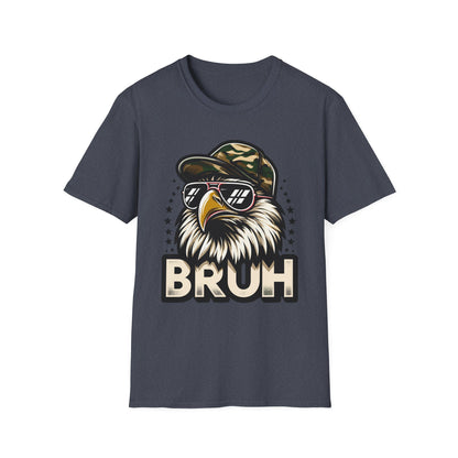 Patriot Collection - Eagle with Shades - Camo Hat - Bruh - T-Shirt