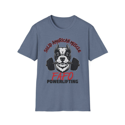 Solid American Muscle - FAFO Powerlifting - Mad Dog T-Shirt