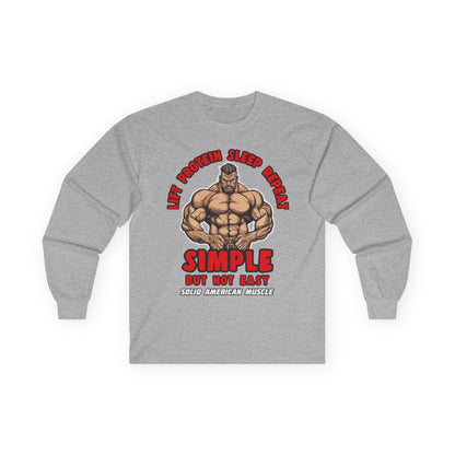 Solid American Muscle - Simple But Not Easy - Long Sleeve T-Shirt