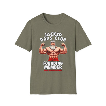 Solid American Muscle - Jacked Dads Club - Founding Member - Father's Day T-Shirt