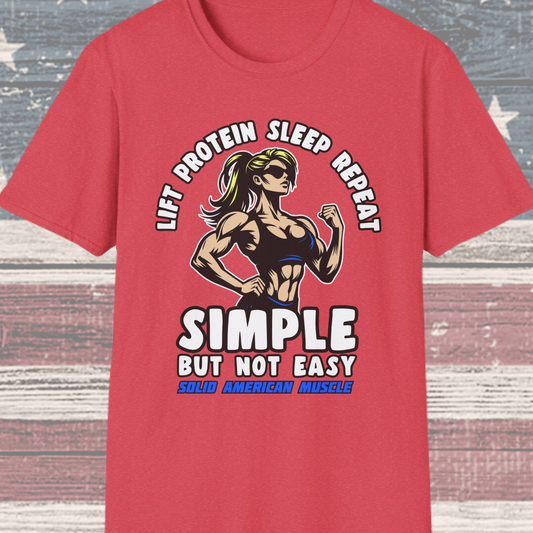 Solid American Muscle - Simple But Not Easy #1 T-Shirt