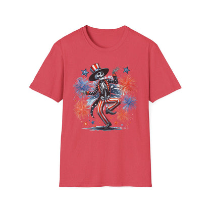 Patriot Collection - Dancing Skeleton  - Uncle Sam - USA Fireworks - T-Shirt