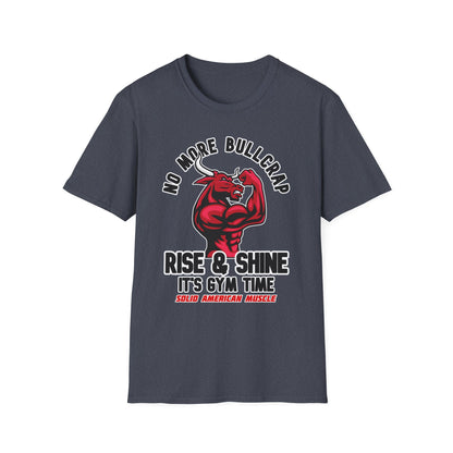Solid American Muscle - Rise & Shine It's Gym Time - Red Bull T-Shirt