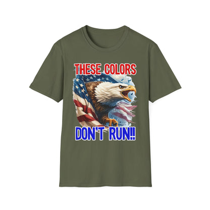Patriot Collection - These Colors Don't Run! - USA Flag - Bald Eagle - T-Shirt