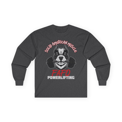 Solid American Muscle - FAFO Powerlifting - Mad Dog - Long Sleeve T-Shirt