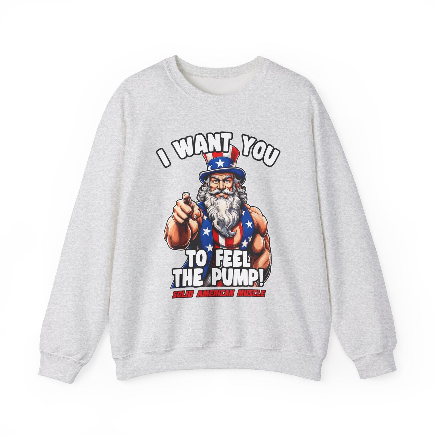 Solid American Muscle - I Want You to Feel the Pump! - Uncle Sam T-Shirt