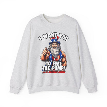 Solid American Muscle - I Want You to Feel the Pump! - Uncle Sam T-Shirt