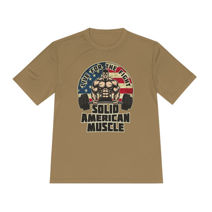 Solid American Muscle - Live for the Fight - Rustic Logo Moisture Wicking T-Shirt