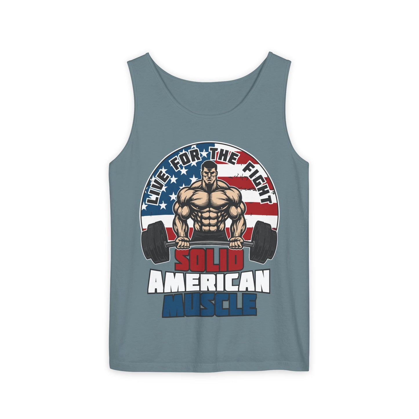 Solid American Muscle - Live For The Fight - Logo - Tank Top