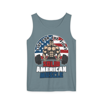 Solid American Muscle - Live For The Fight - Logo - Tank Top