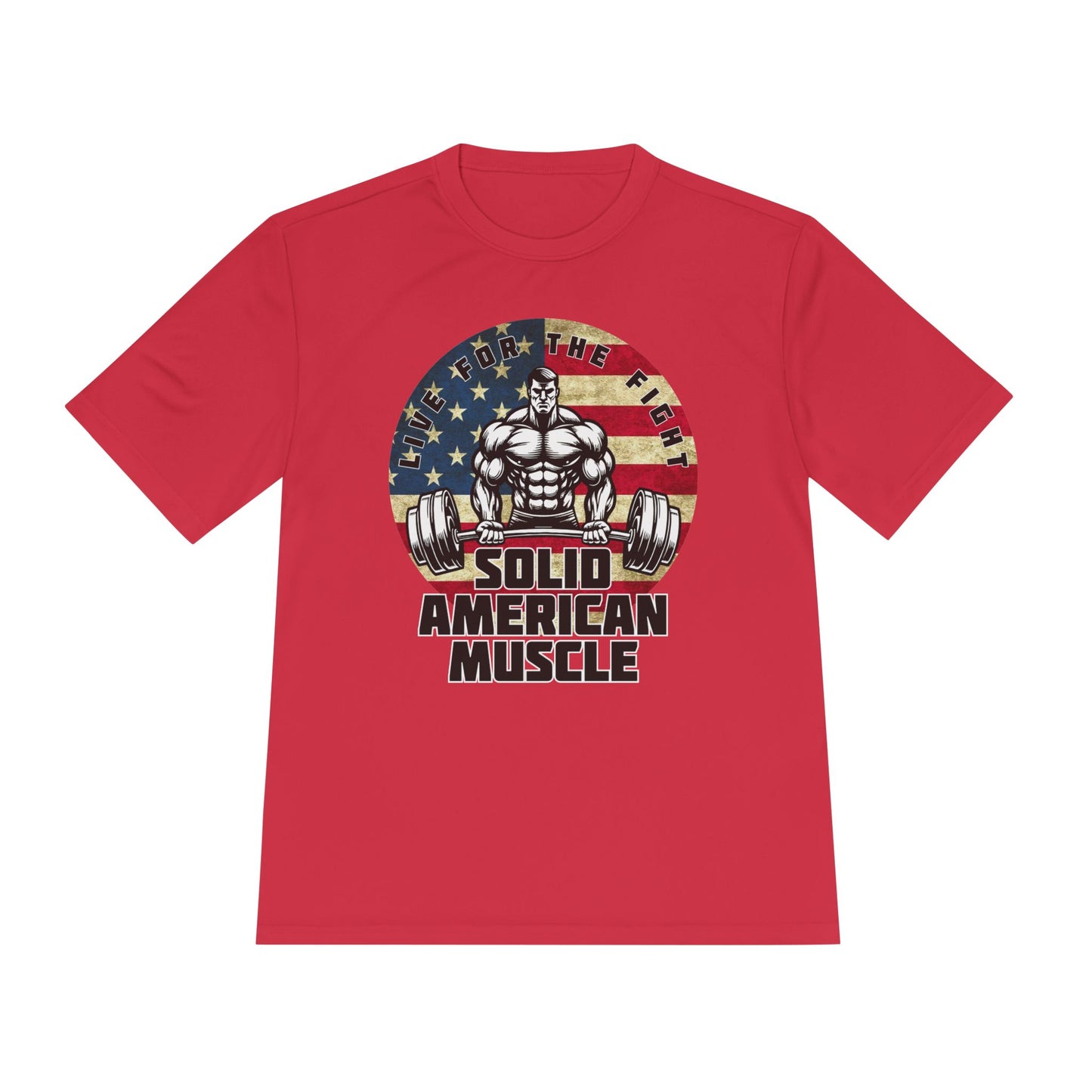 Solid American Muscle - Logo Moisture Wicking Sport-Tek T-Shirt